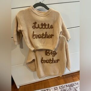 Big Brother + Baby Brother Cable Knit Sweater Bundle